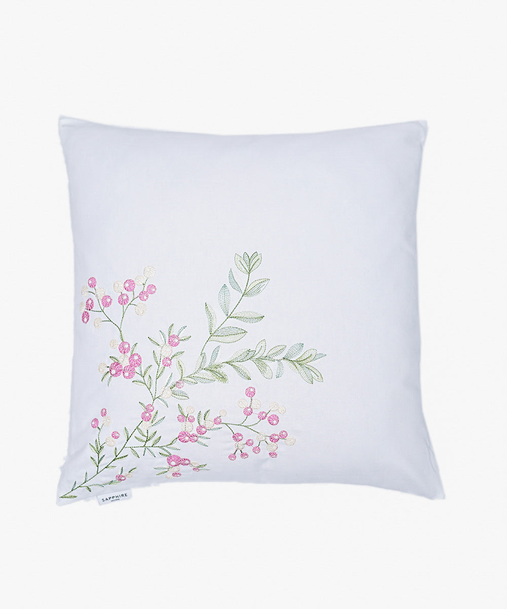 100% Cotton Embroidered Berry Multi Cushion Cover