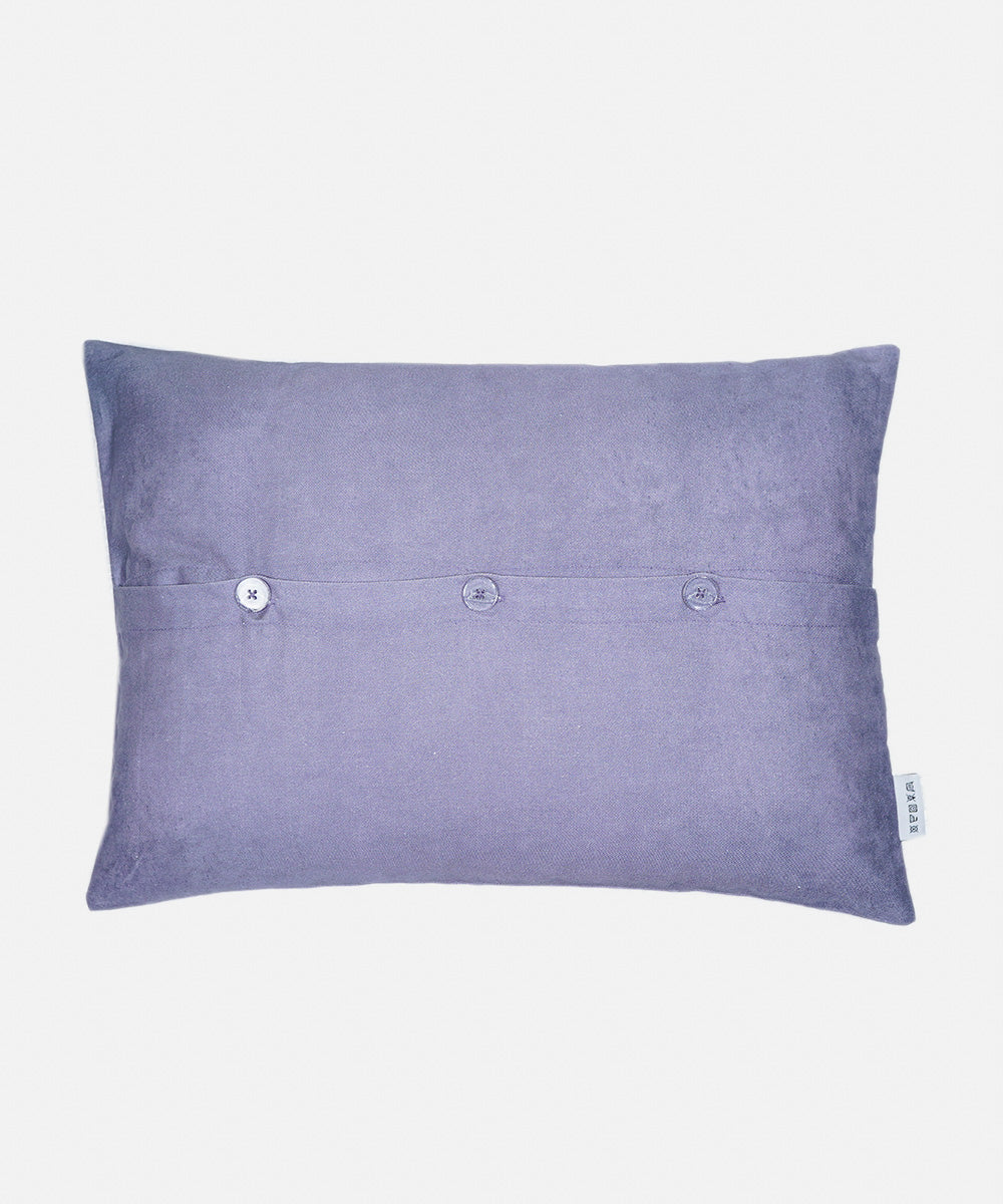 100% Cotton Digital & Foil Printed Purple Cushion Cover