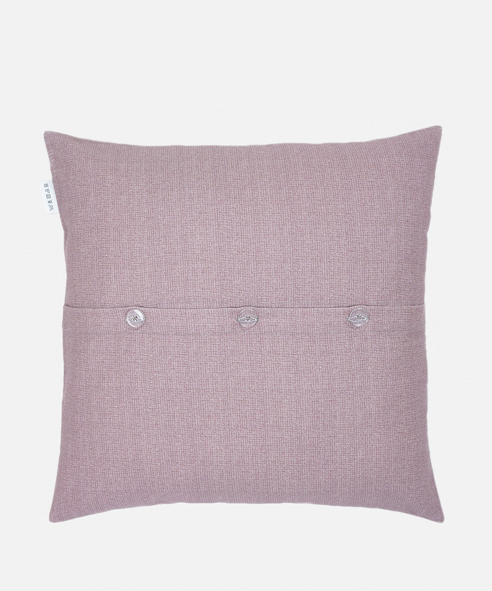 100% Cotton Digital & Foil Printed Purple Cushion Cover