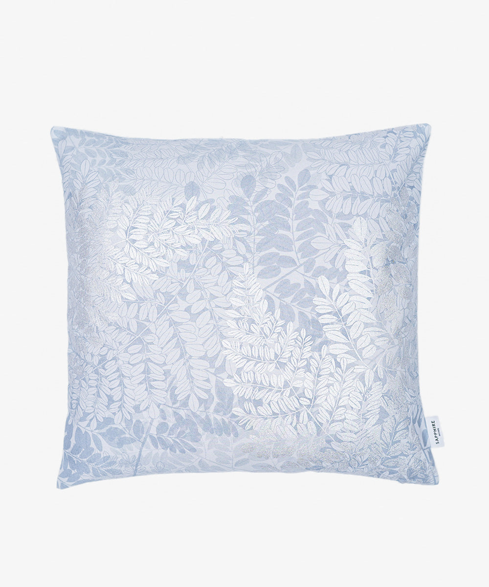 100% Cotton Digital & Foil Printed Grey Cushion Cover