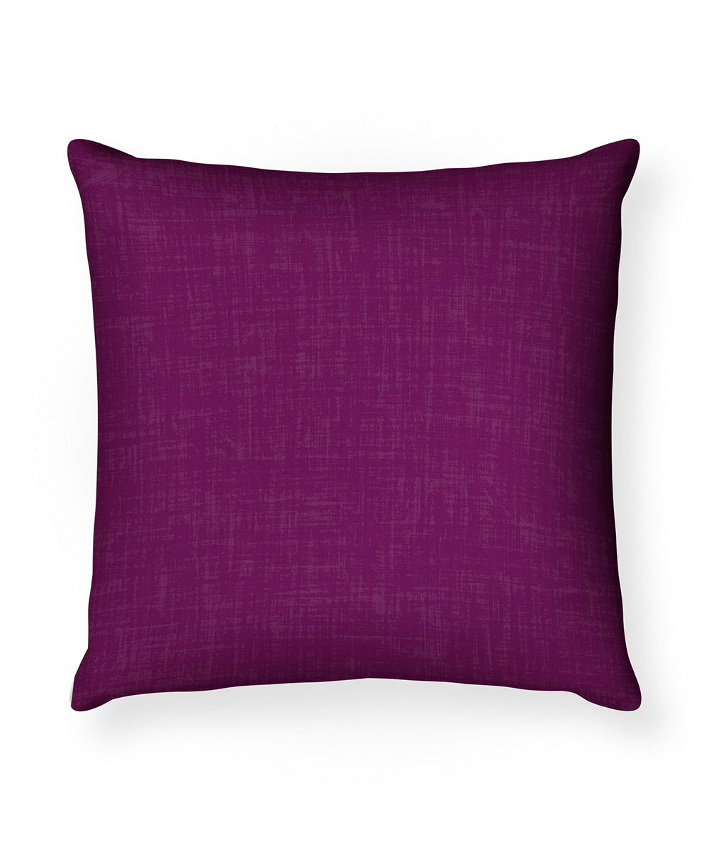 100% Cotton Foil Printed Purple Cushion Cover