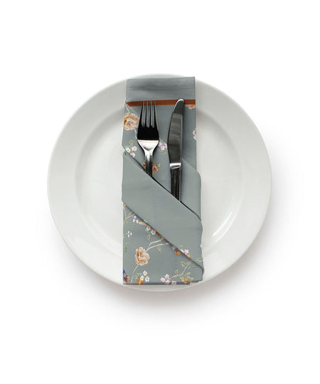 Half Panama Digital Printed Grey Napkin