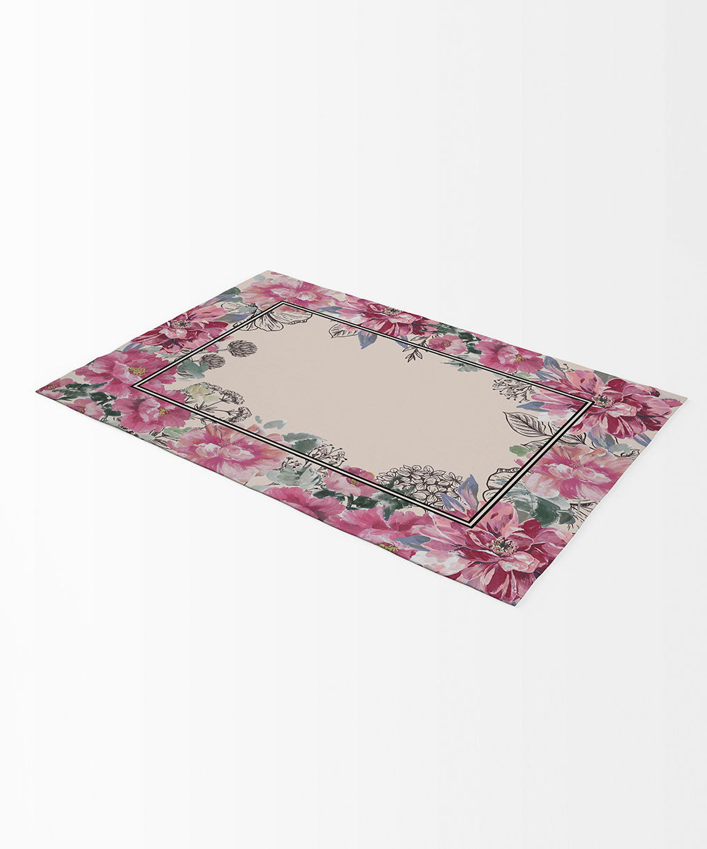 Half Panama Digital Printed Floral Mystery Pink Placemats