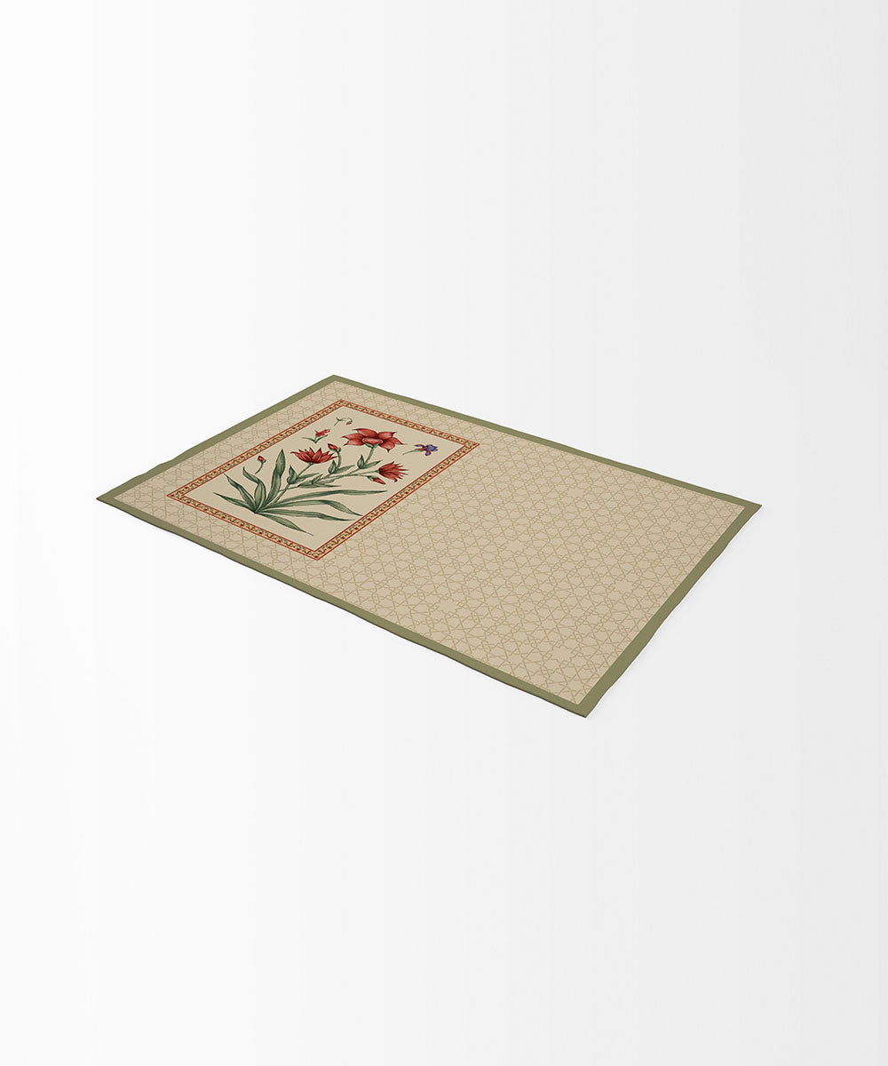 Ramadan Collection Digital Printed Beige & Green Table Linen