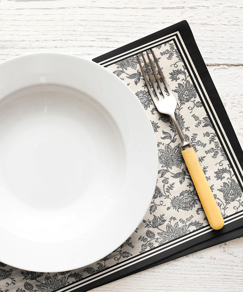Ramadan Collection Digital Printed Black & Beige Table Linen