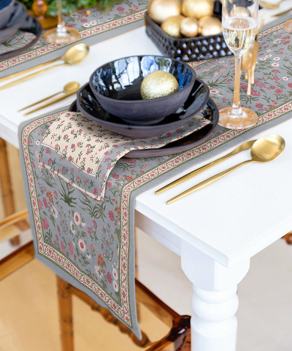 Ramadan Collection Digital Printed Grey & Beige Table Linen