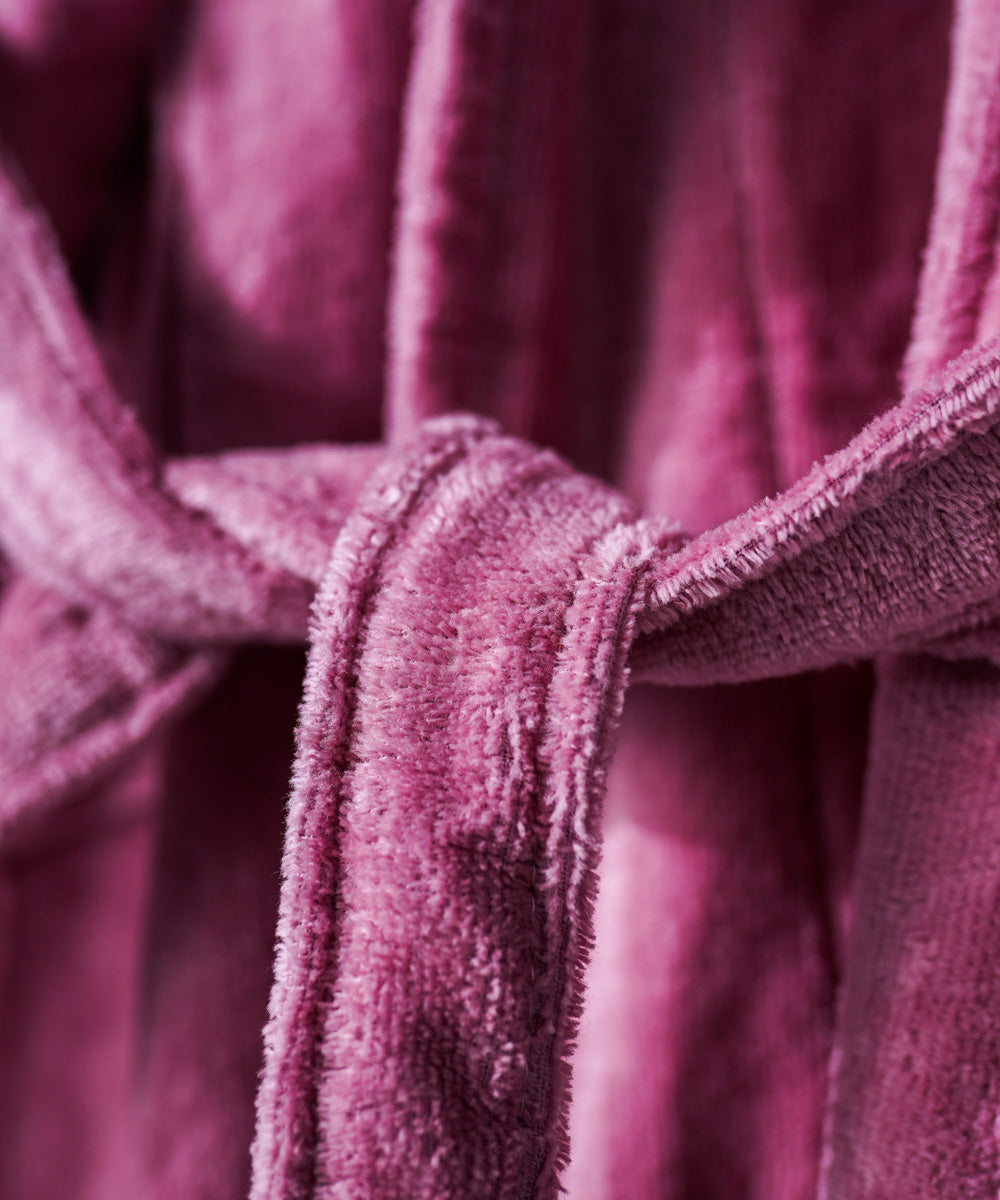Terry Dyed Purple Colored Bathrobe