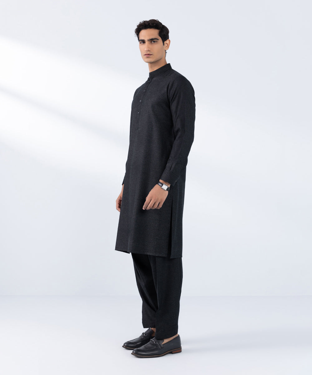 Men's Stitched Indigo Wash & Wear Kurta Shalwar