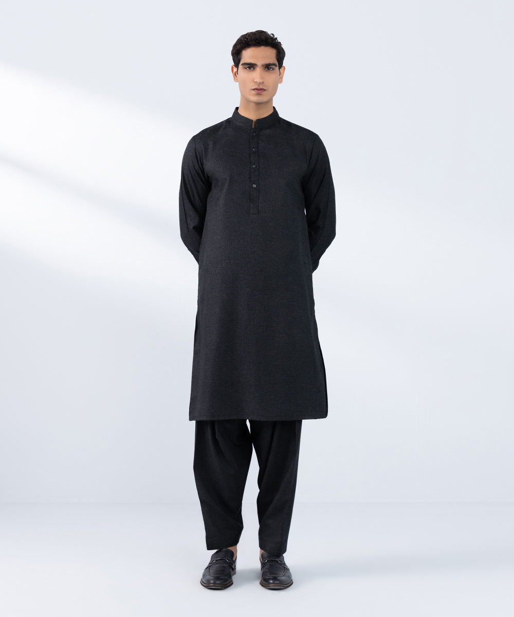 Men's Stitched Indigo Wash & Wear Kurta Shalwar