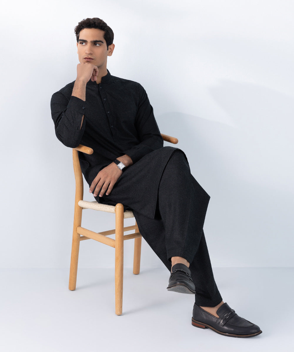 Men's Stitched Indigo Wash & Wear Kurta Shalwar