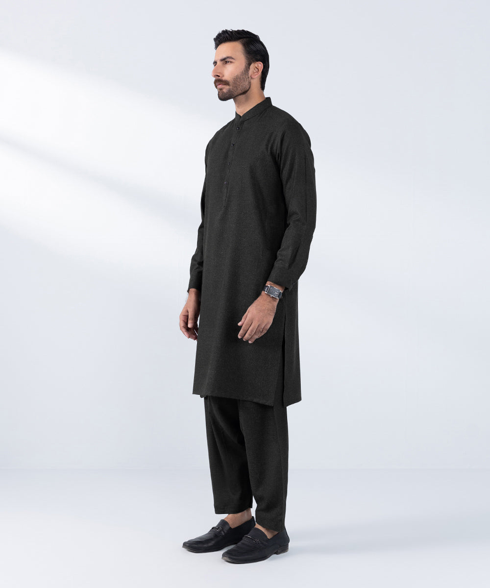 Men's Stitched Olive Wash & Wear Kurta Shalwar