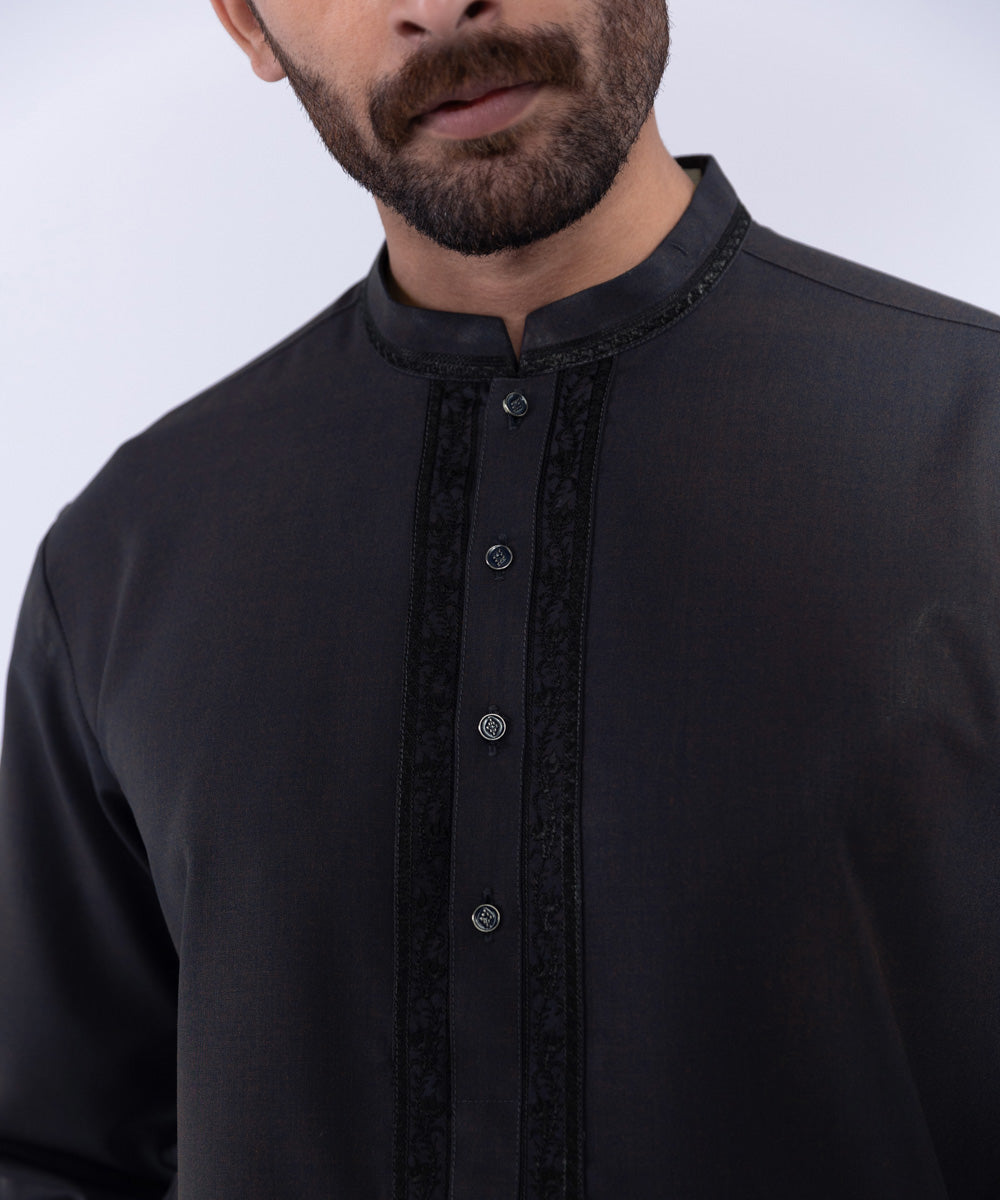 Men's Stitched Navy Premium Wash & Wear Kurta