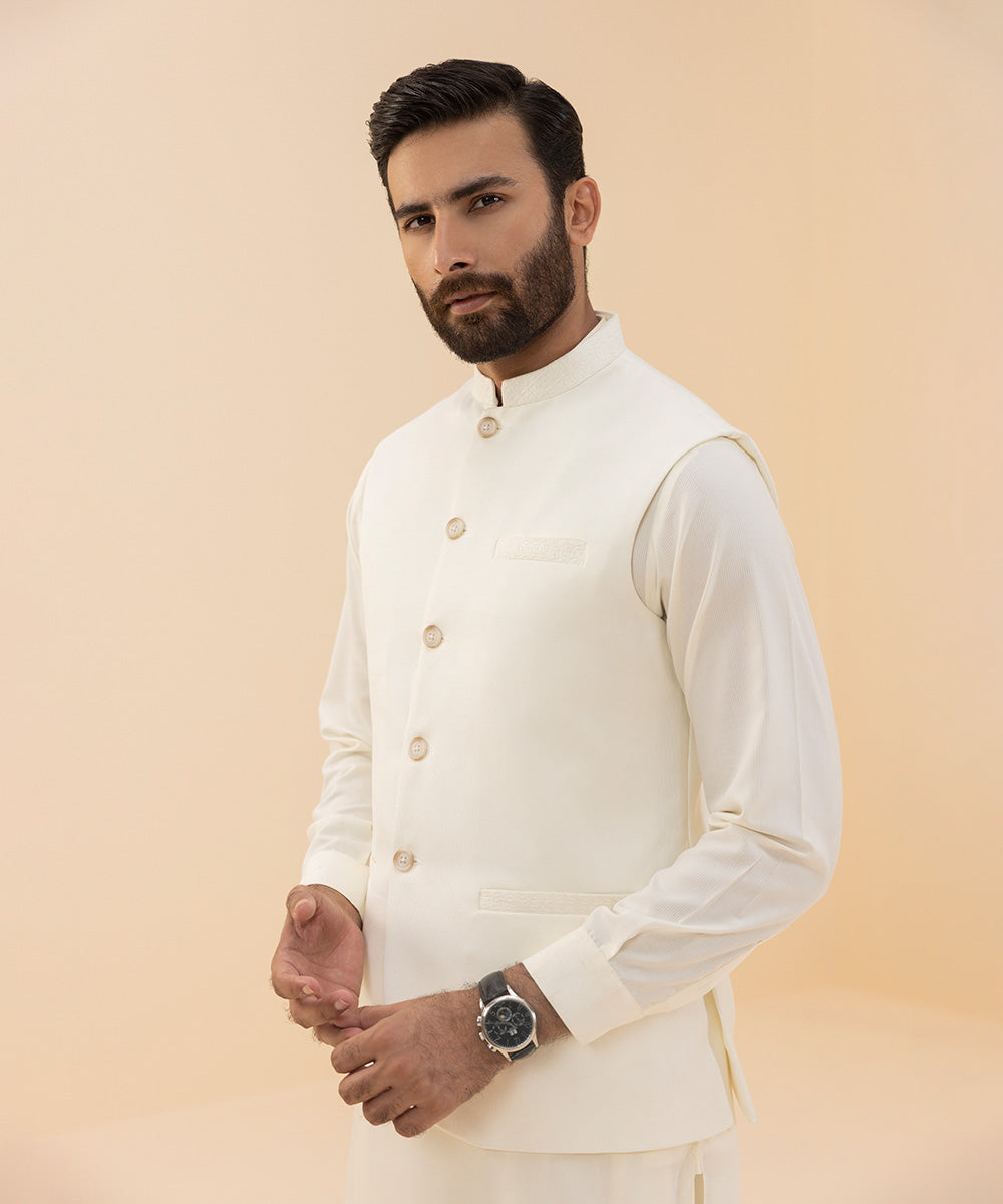 Modi Jacket for Men Customized Kurta Pajama with Jacket White Cream  KLP-MDJT-54-54014 – iBuyFromIndia