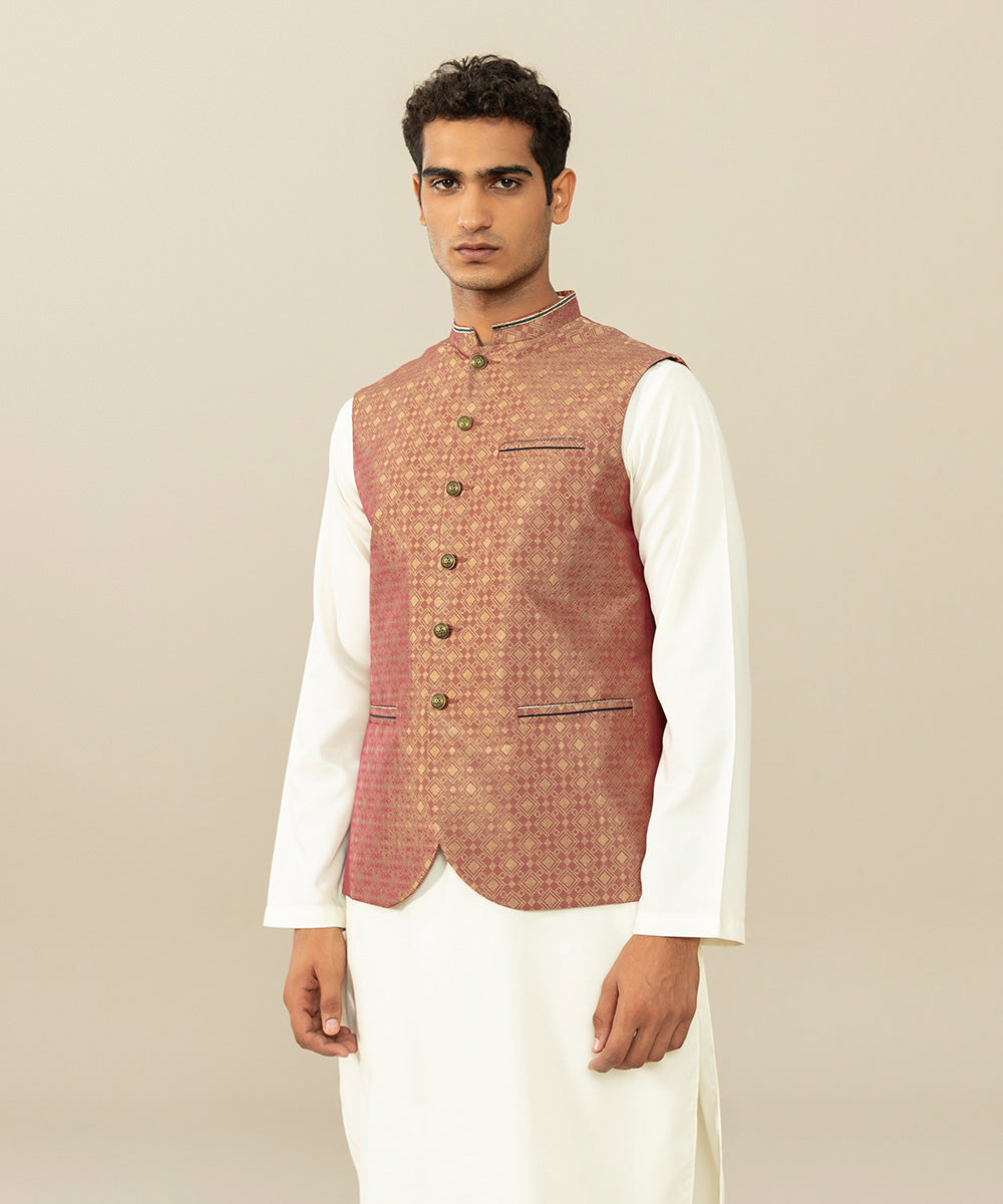 Men's Pink Color Nehru Jacket With Kurta Pant Set - Hilo Design | Aza  fashion, Kurta with pants, Fashion