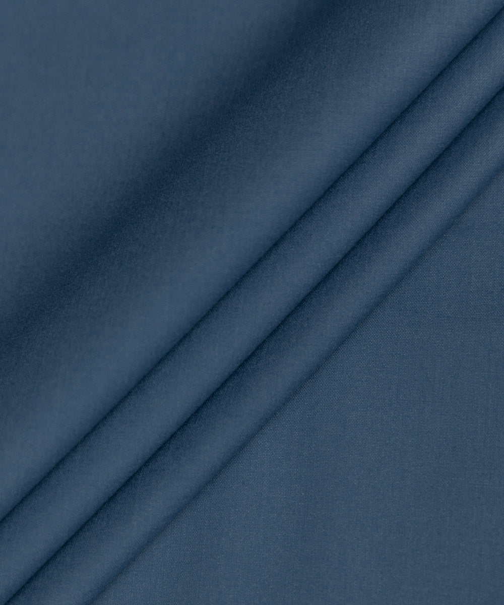 Men's Unstitched Luxury Wash & Wear Blue Full Suit Fabric