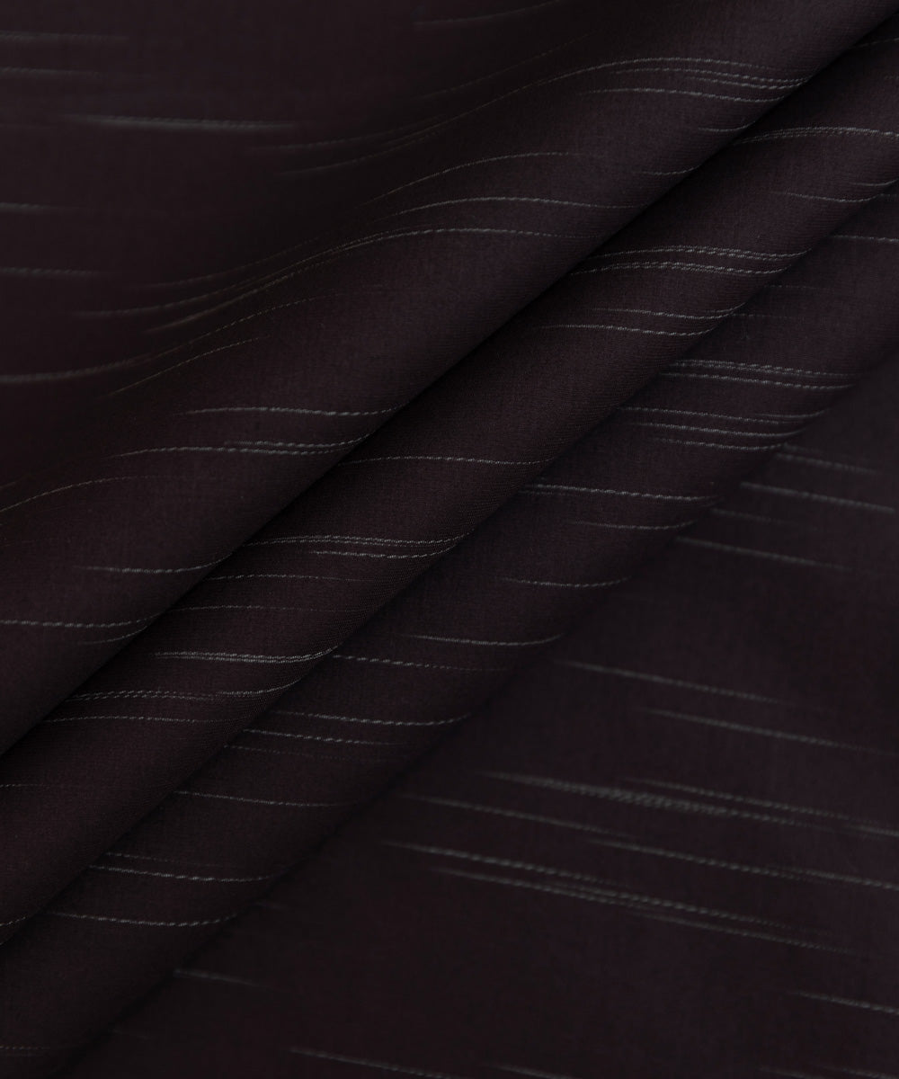 Men's Unstitched Luxury Egyptian Cotton Dark Maroon Full Suit Fabric