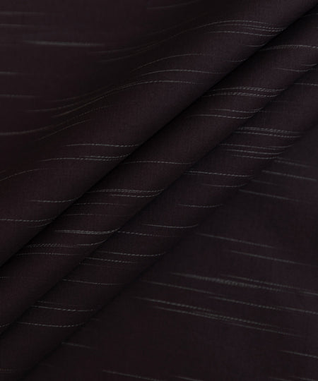 Men's Unstitched Luxury Egyptian Cotton Dark Maroon Full Suit Fabric