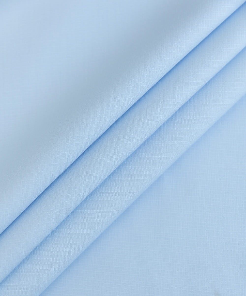 Men's Unstitched Premium Wash & Wear Sky Blue Full Suit Fabric