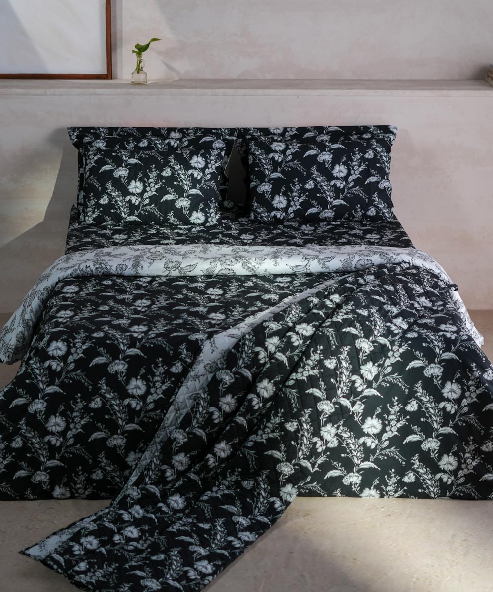 Black 100% Cotton Bed Spread