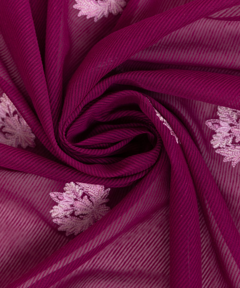 Women's Blended Textured Karandi Dyed Pink Dupatta
