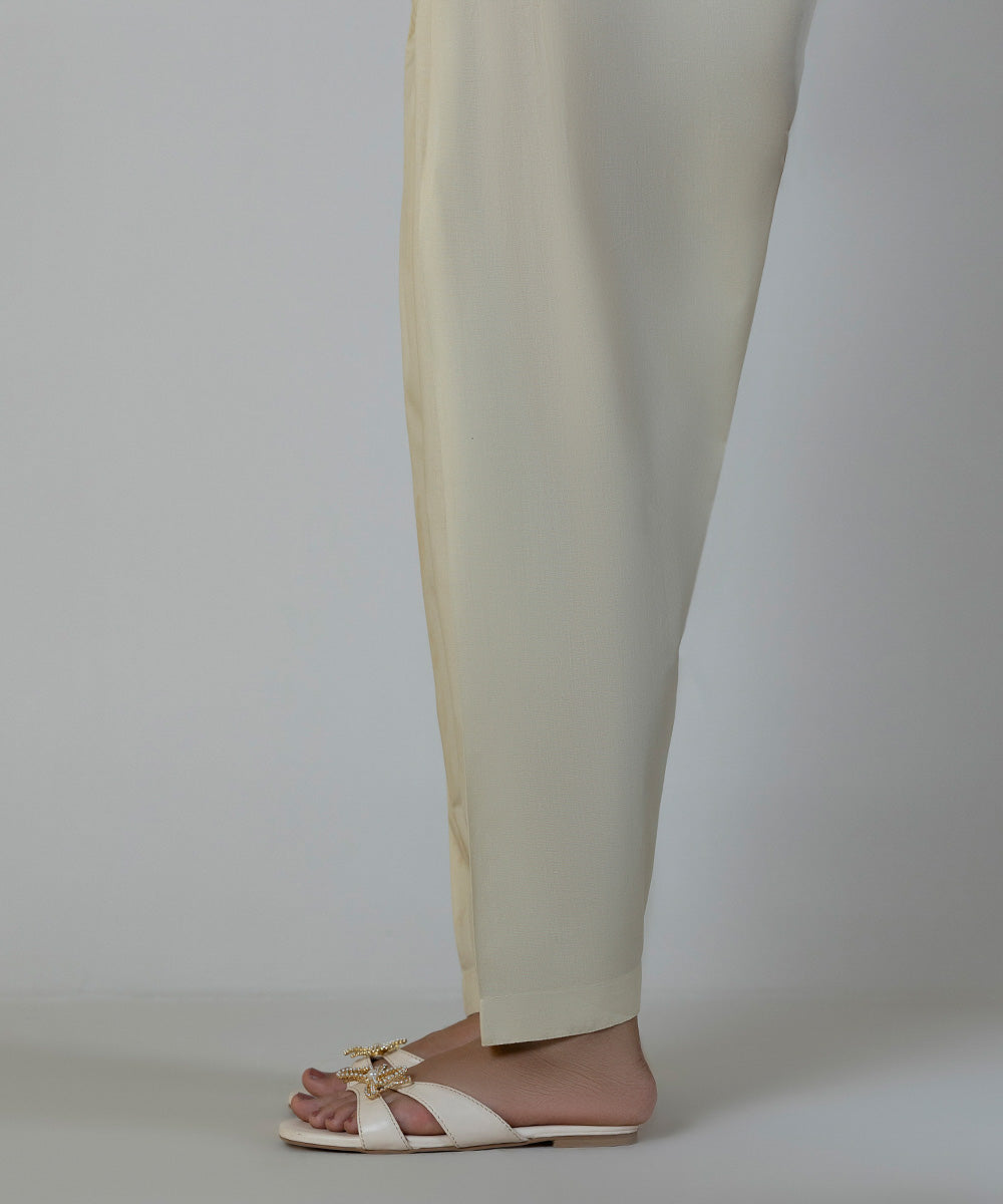 Women's Pret Cambric Off White Dyed Shalwar