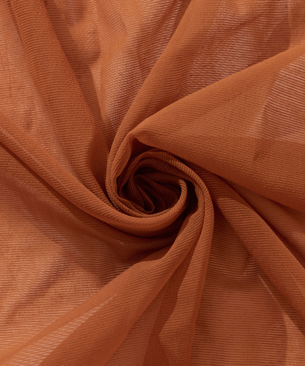 Women's Intermix Pret Solid Blended Karandi Dobby Orange Dupatta