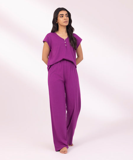 Women's Magenta Jersey Trousers