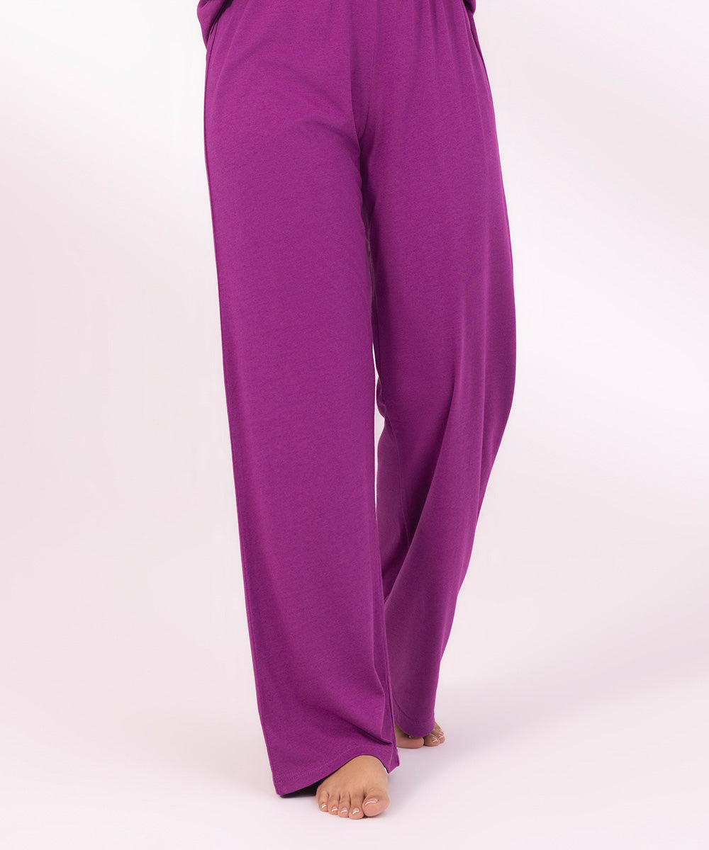 Women's Magenta Jersey Trousers