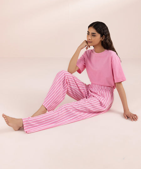 Women's Sleepwear Striped Jersey Trousers