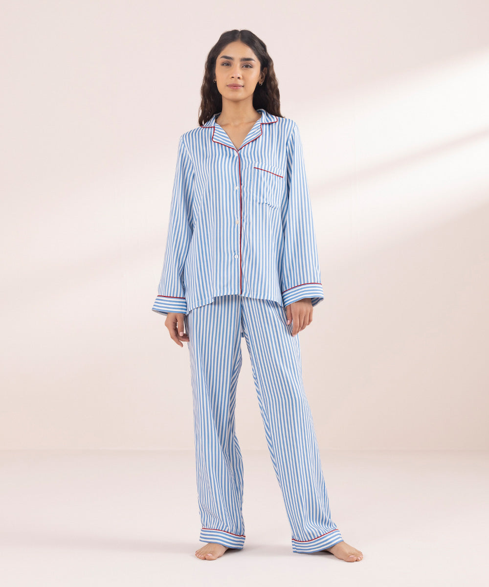 Women's Sleepwear Striped Viscose PJ Set