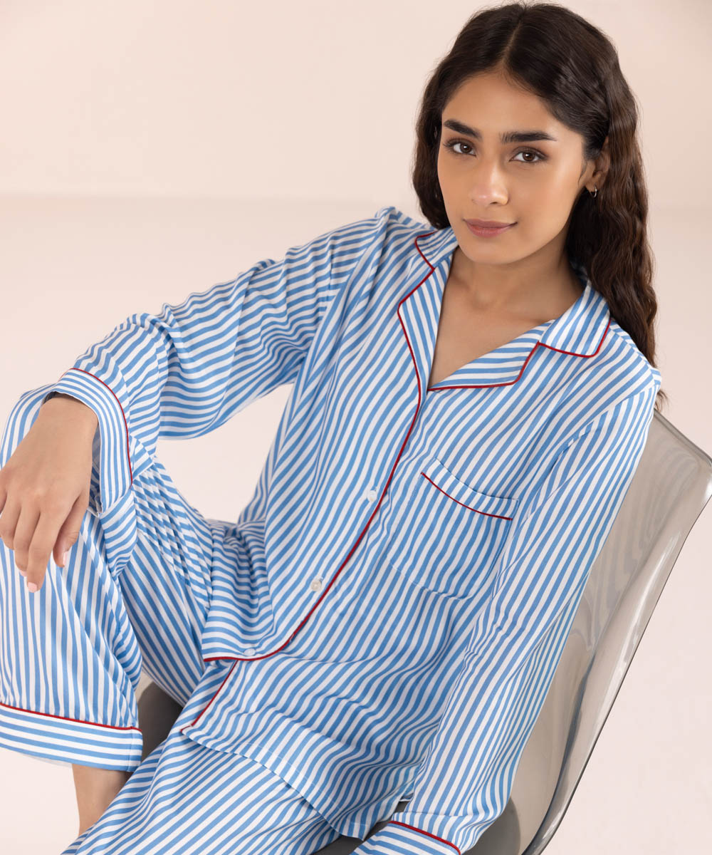 Women's Sleepwear Striped Viscose PJ Set