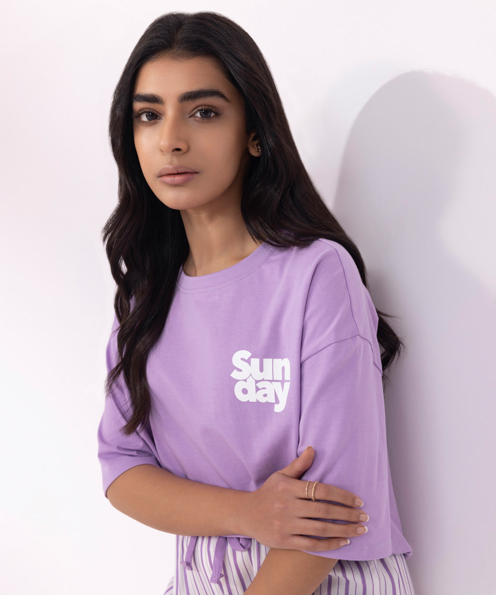 Women's Purple Graphic T-shirt