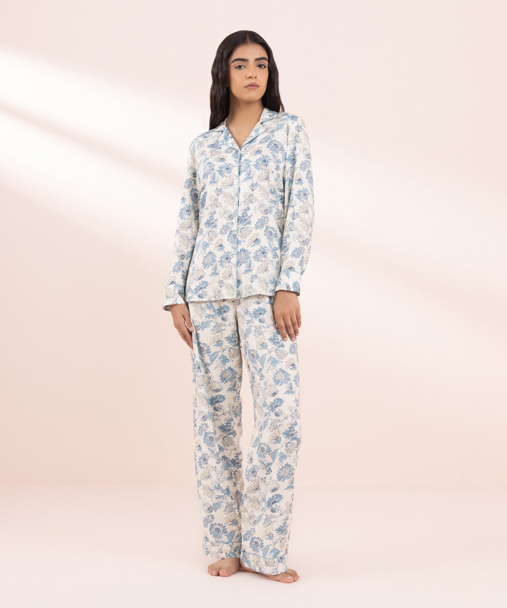 Women's Sleepwear Printed Viscose Pj Set