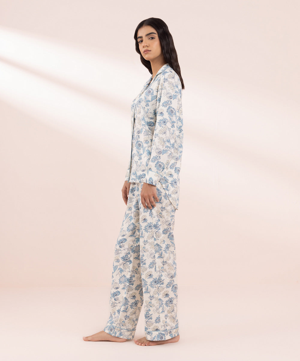 Women's Sleepwear Printed Viscose Pj Set