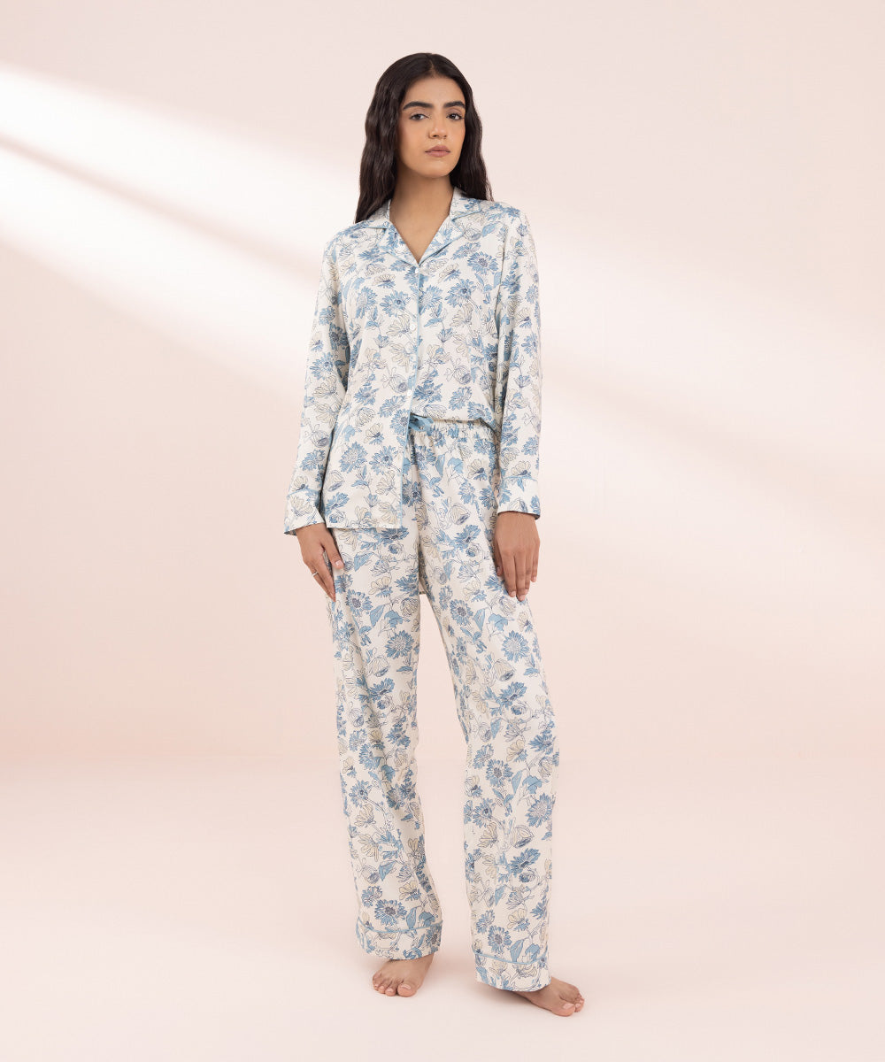 Women's Sleepwear Printed Viscose Pj Set