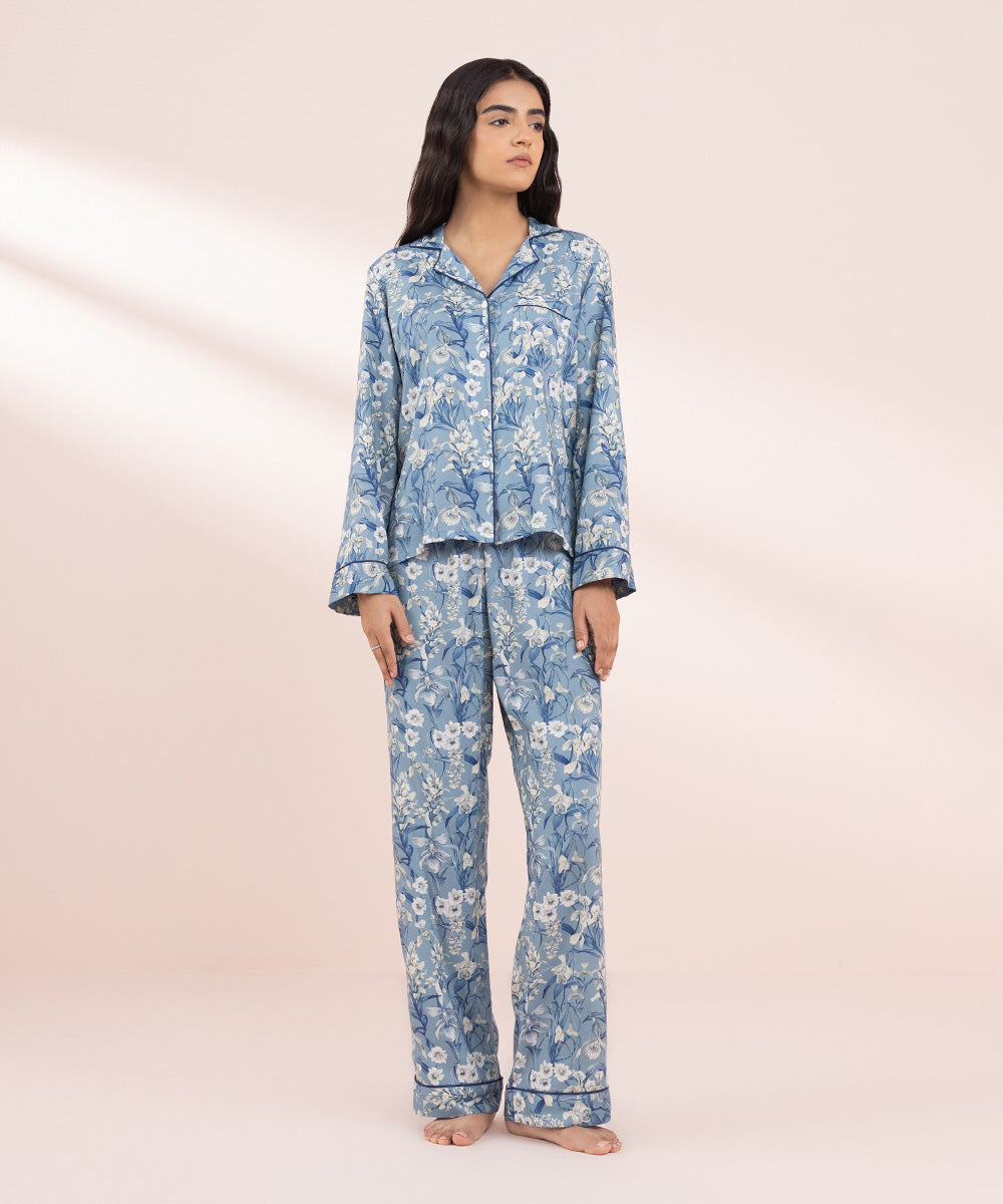 Women's Sleepwear Printed Viscose Pj Set