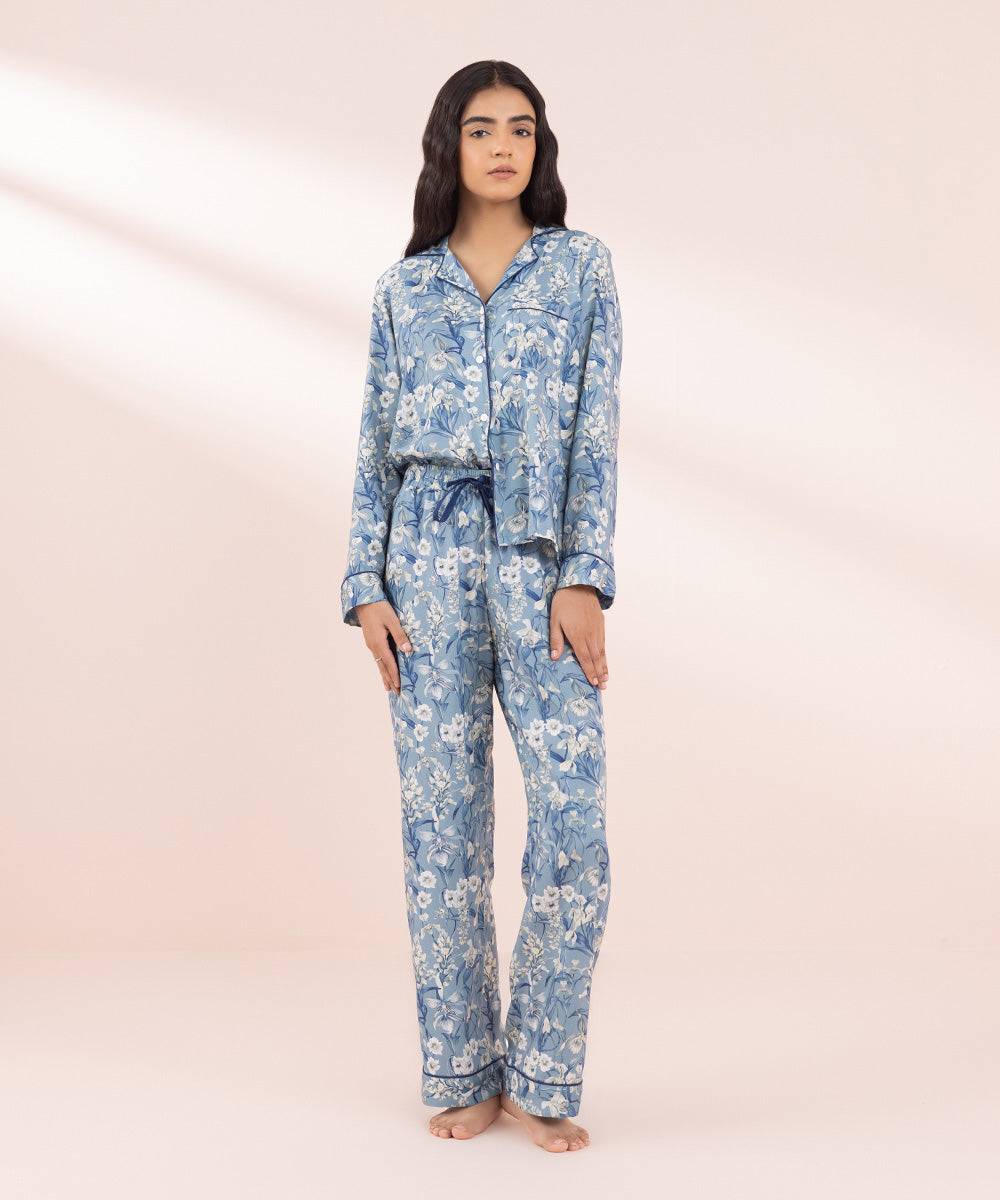 Women's Sleepwear Printed Viscose Pj Set