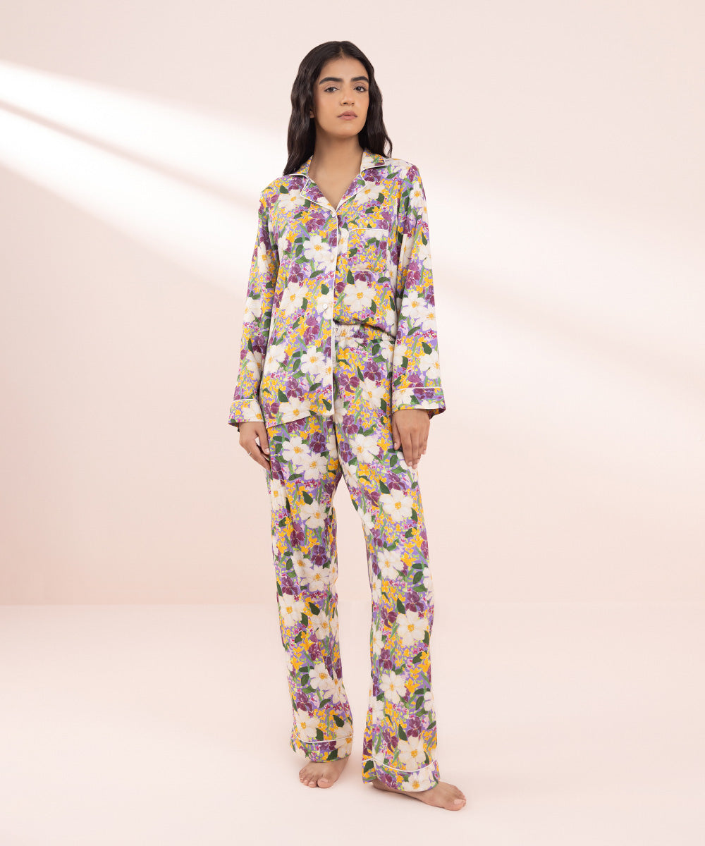 Women's Sleepwear Printed Viscose Pj Set