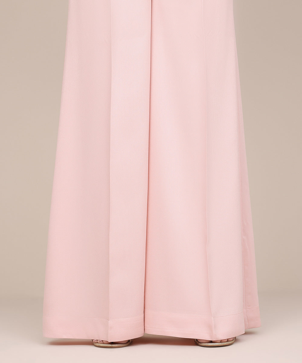 Women's Pret Dyed Pink Flared Pants