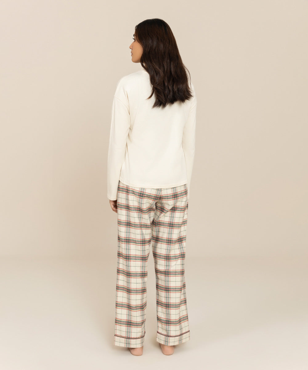 Women's Sleepwear Multi Flannel Trousers