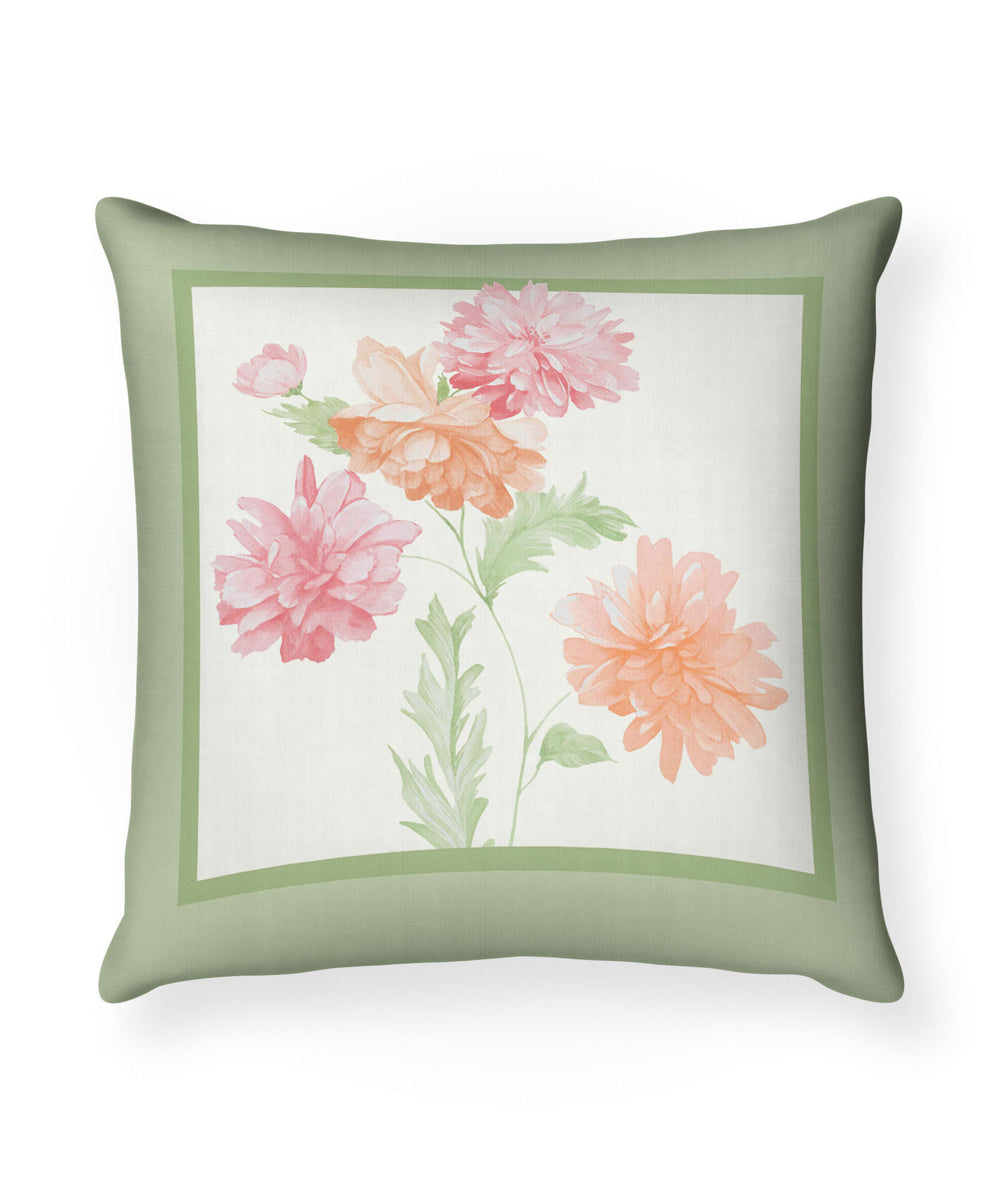 100% Cotton Digital Printed Multi Colored Spring Garden Cushion Cover