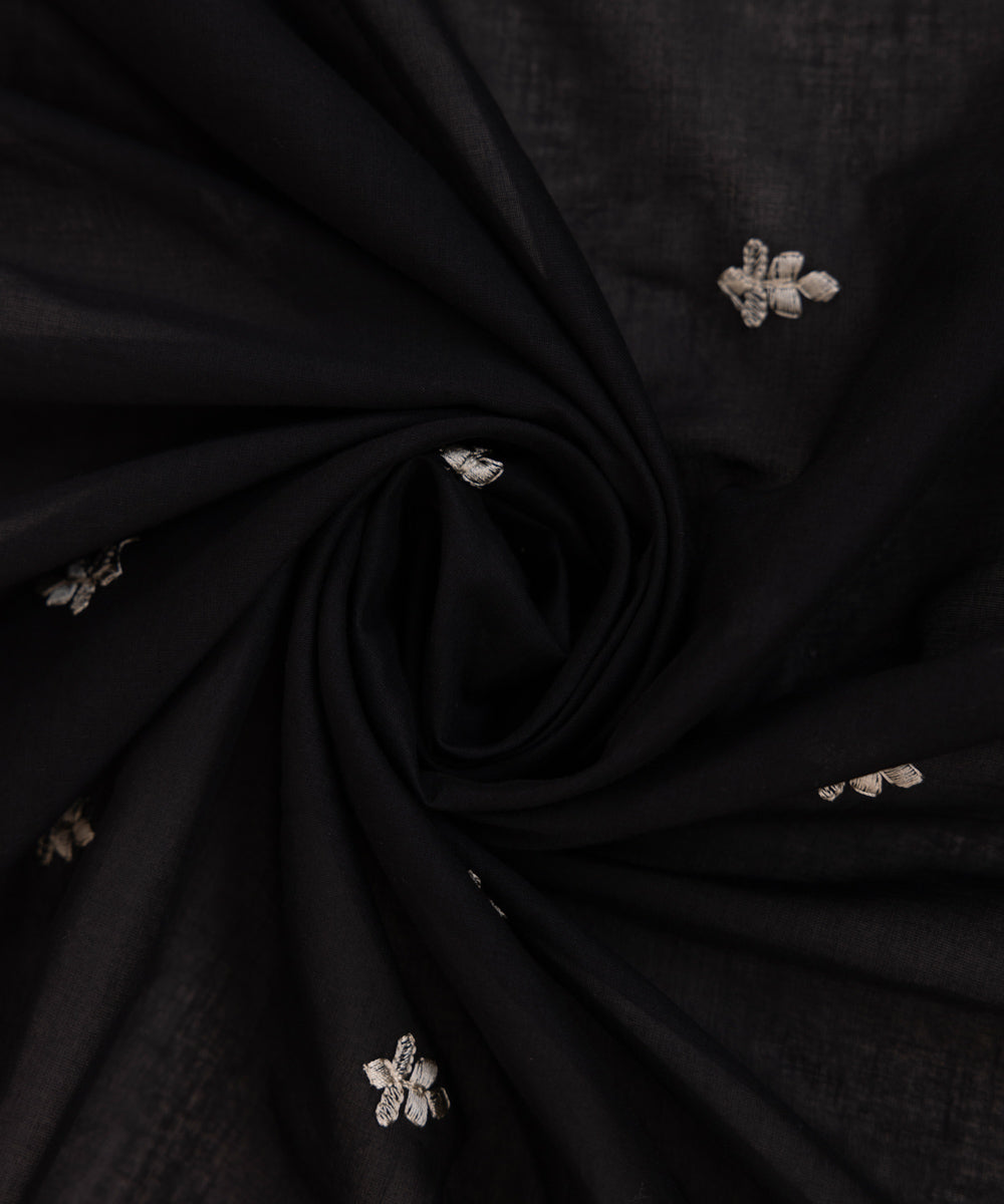 Voile Embroidered Black Dupatta