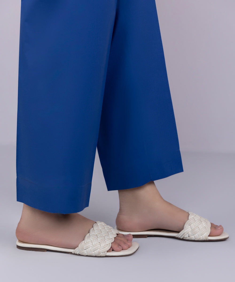 Women's Pret Cambric Blue Straight Pants