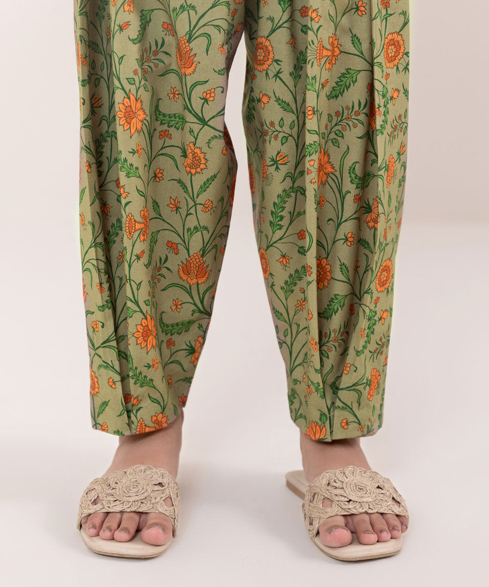 Women's Pret Cambric Printed Multi Shalwar