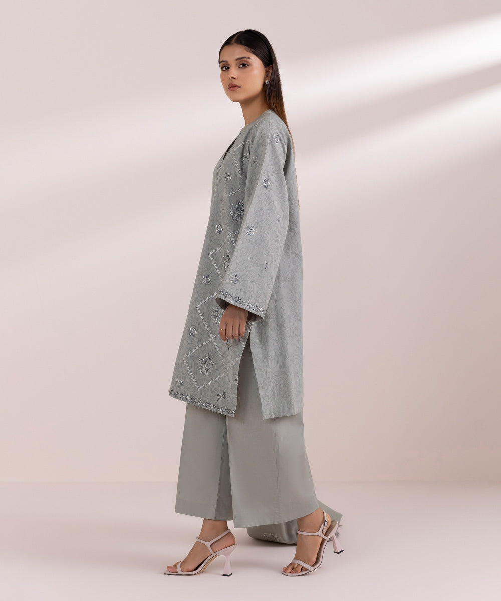 Women's Pret Cambric Grey Dyed Culottes