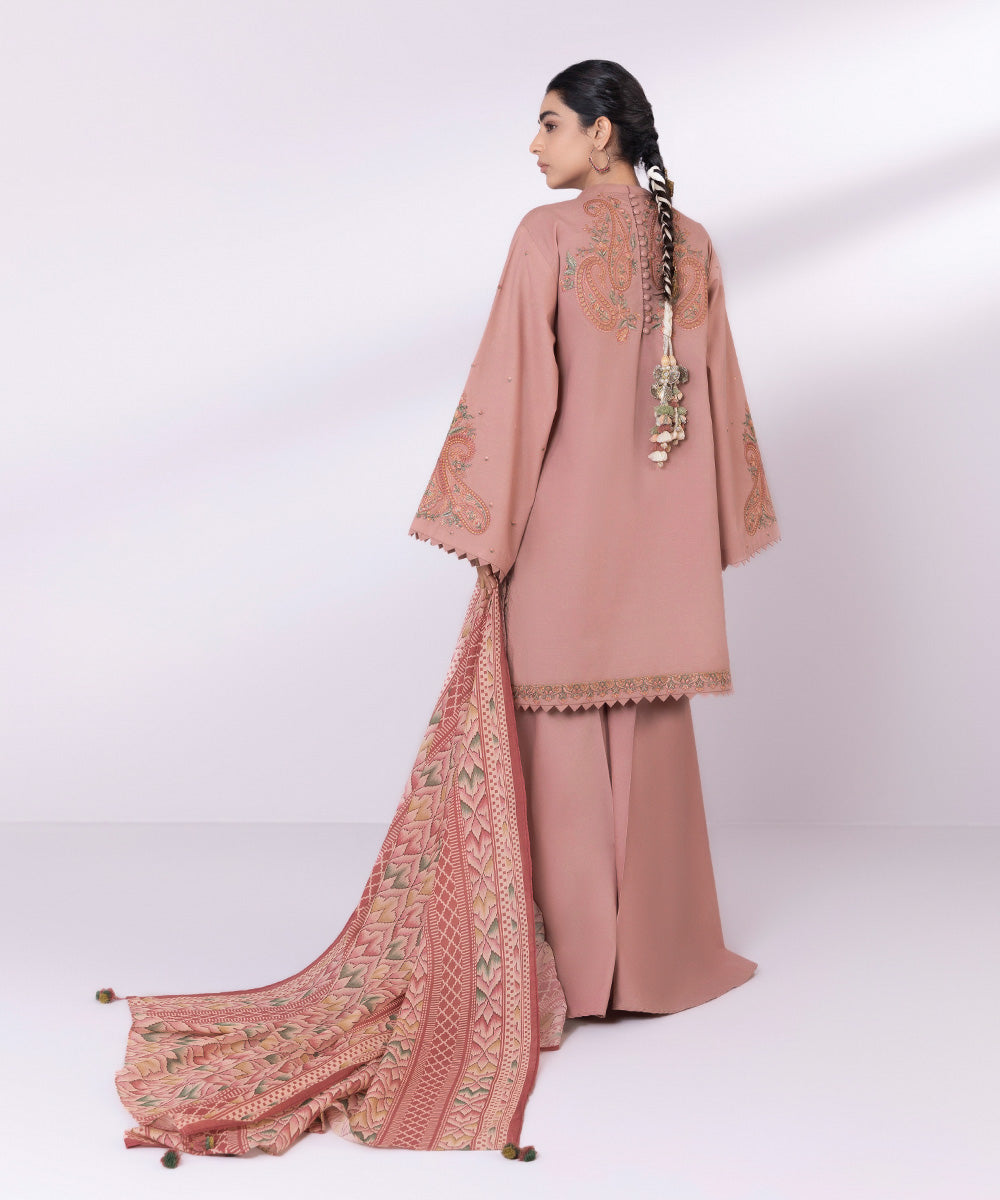 Voile Pink Printed Dupatta