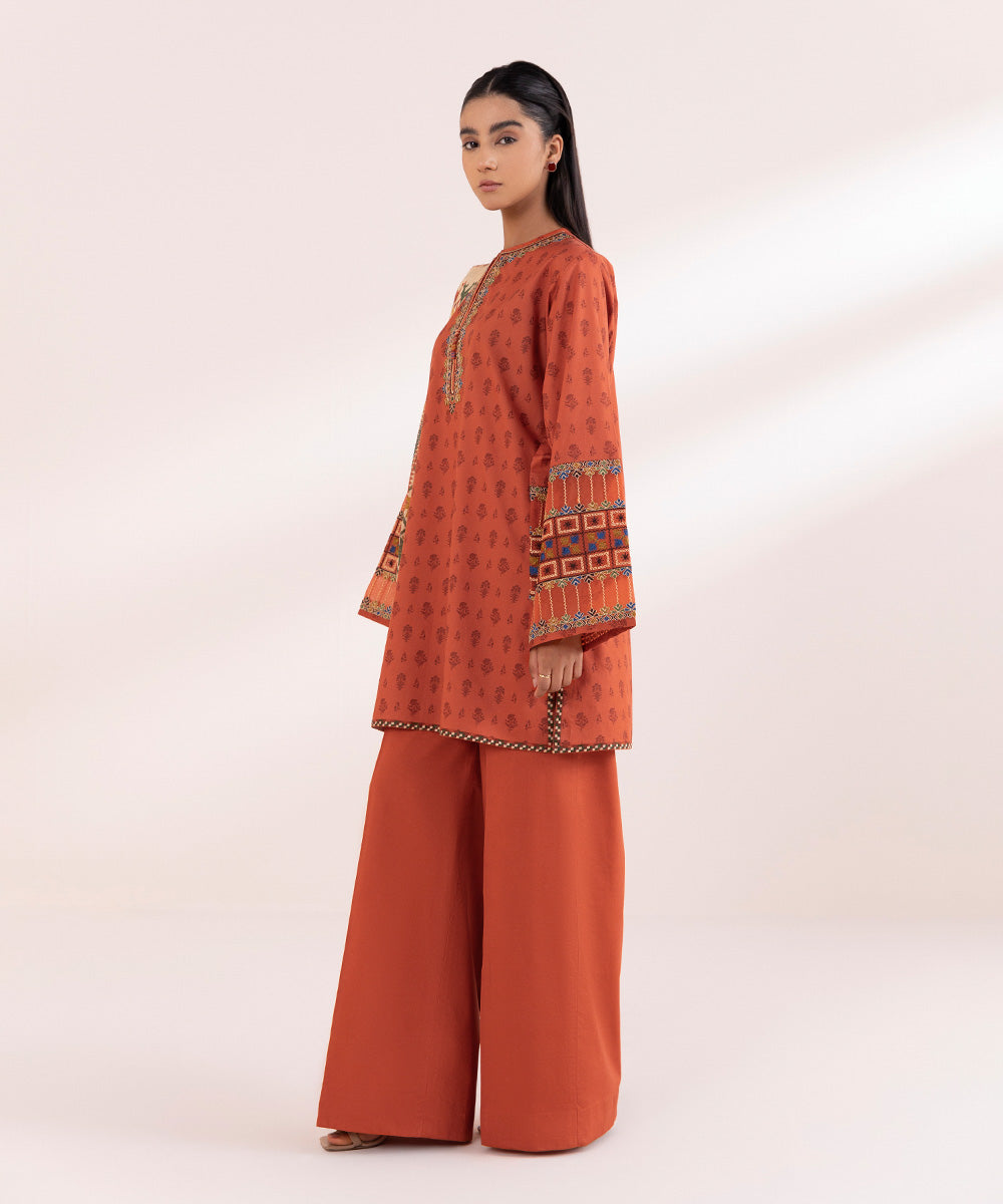 Women's Pret Cambric Orange Dyed Culottes