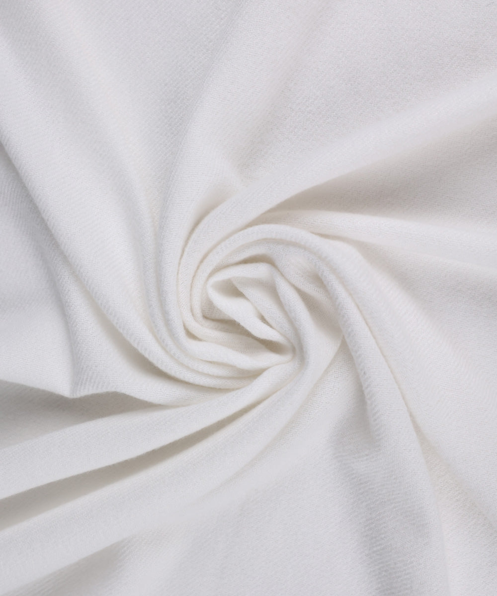 Men's Unstitched White Premium Shawl Full Suit Fabric