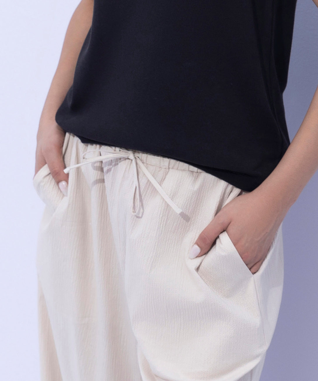 Women's Western Wear Beige Trousers