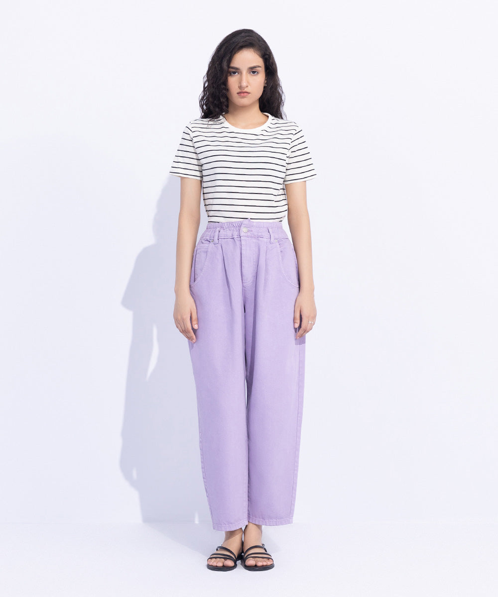 Women's Western Wear Purple Trousers